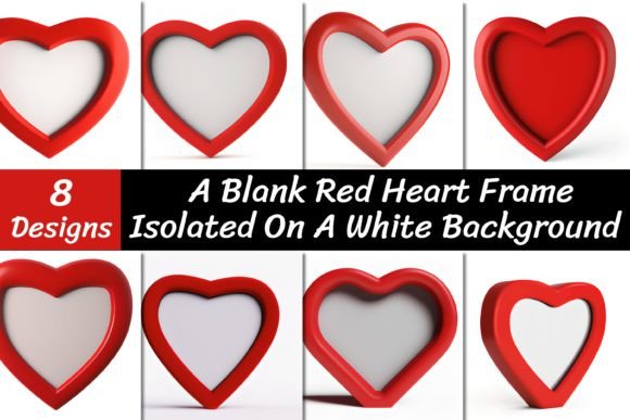 A Blank Red Heart Frame Backgrounds: Your Next Creative Asset
