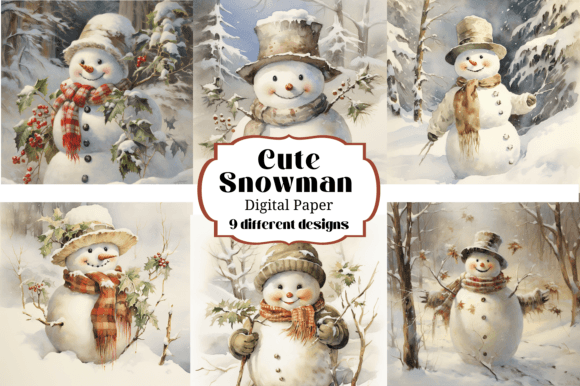 Adorable Snowy Scenes: Using 9 Cute Snowman Backgrounds