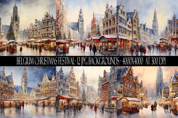 Belgium Christmas Festival Backgrounds for Festive Design