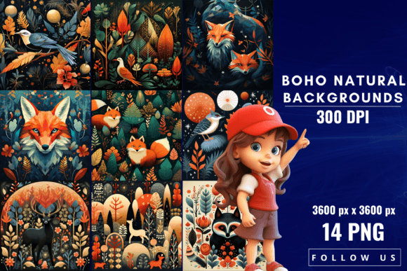 Boho Natural Backgrounds: Infusing Organic Charm into Your Designs