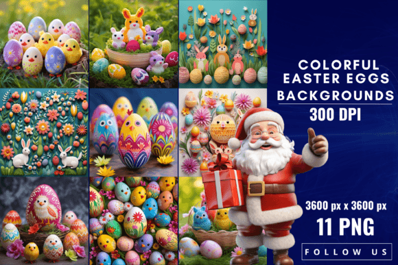 Celebrate Spring with Colorful Easter Eggs Backgrounds