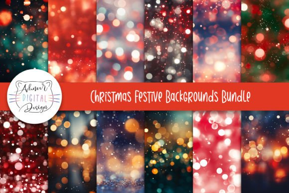 Christmas Festive Backgrounds Bundle: Elevate Your Holiday Designs