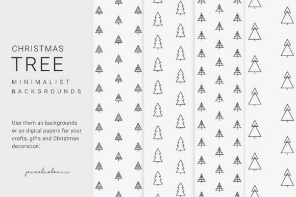 Elegant Simplicity: Minimalist Christmas Tree Backgrounds