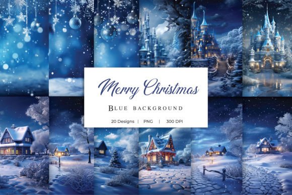 Elevate Your Holiday Projects with Blue Christmas Backgrounds