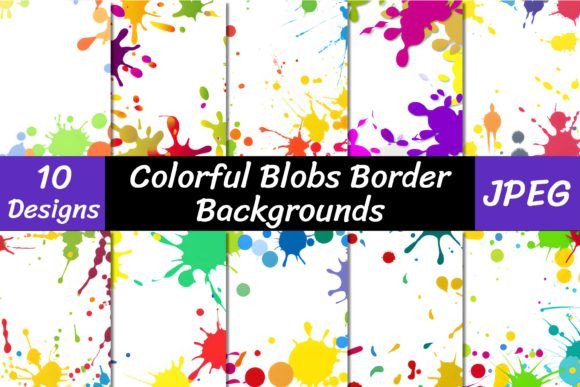 Elevate Your Visuals with Colorful Blobs Border Backgrounds