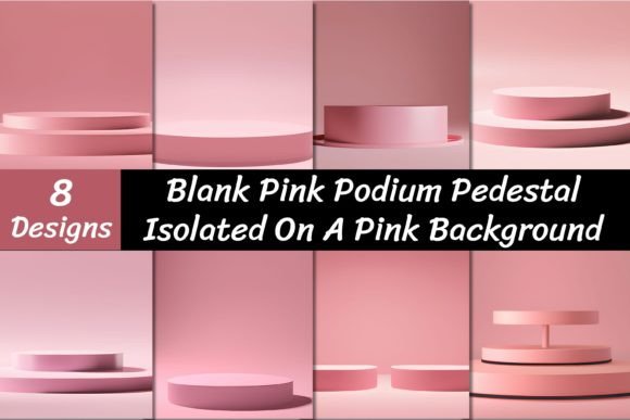 Elevate Your Visuals with Pink Podium Pedestal Backgrounds