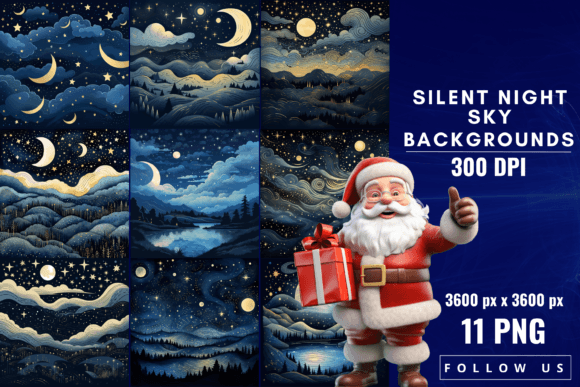 Embracing the Night: Silent Night Sky Backgrounds