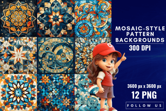 Mosaic-Style Pattern Backgrounds: Elevating Your Creative Projects