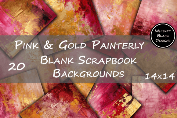 Pink & Gold Painterly Backgrounds: A Touch of Unpredictable Elegance