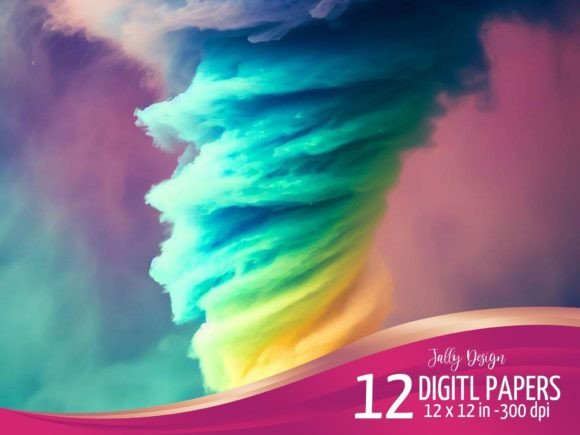 Rainbow Chalk Tornado Backgrounds: Unleash Creative Energy