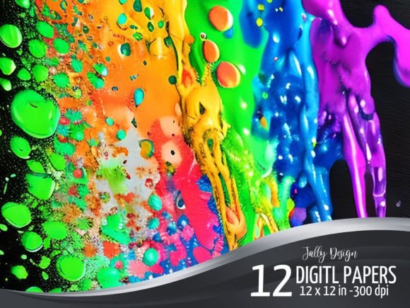 Unleash Creativity with Vivid Rainbow Alcohol Ink Backgrounds