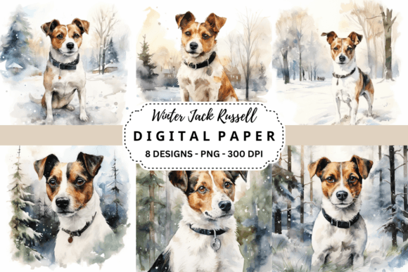 Winter Jack Russell Backgrounds: Capturing Canine Charm